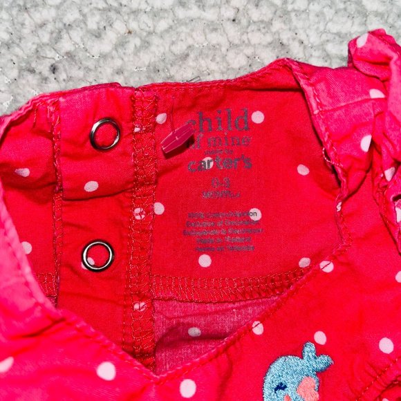 Carter's | Child Of Mine | Sleeveless Dress Polka Dot | Pink | Girls | 0-3 Mon - Picture 3 of 4